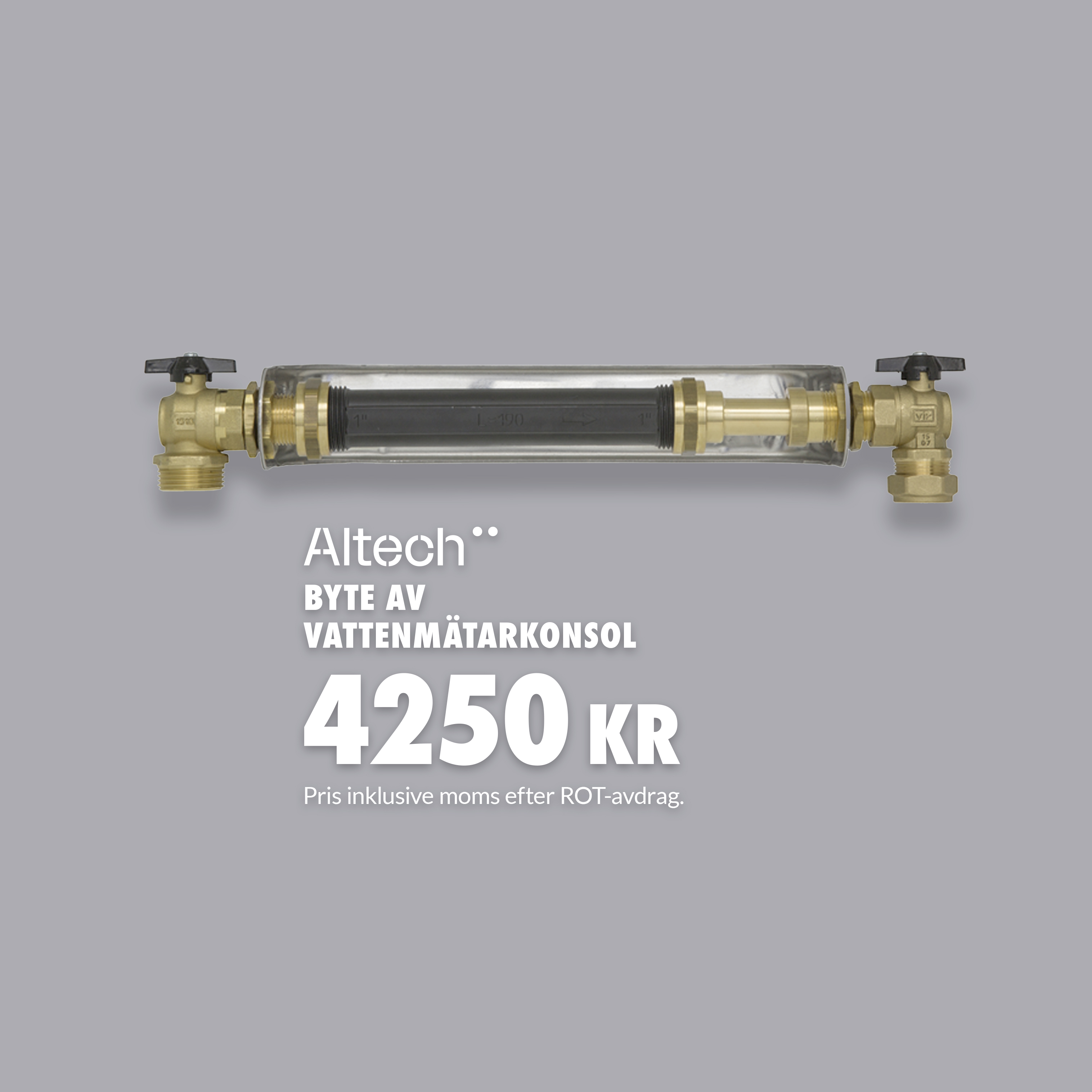 Installation av vattenmatarkonsol till fast pris i Kristianstad