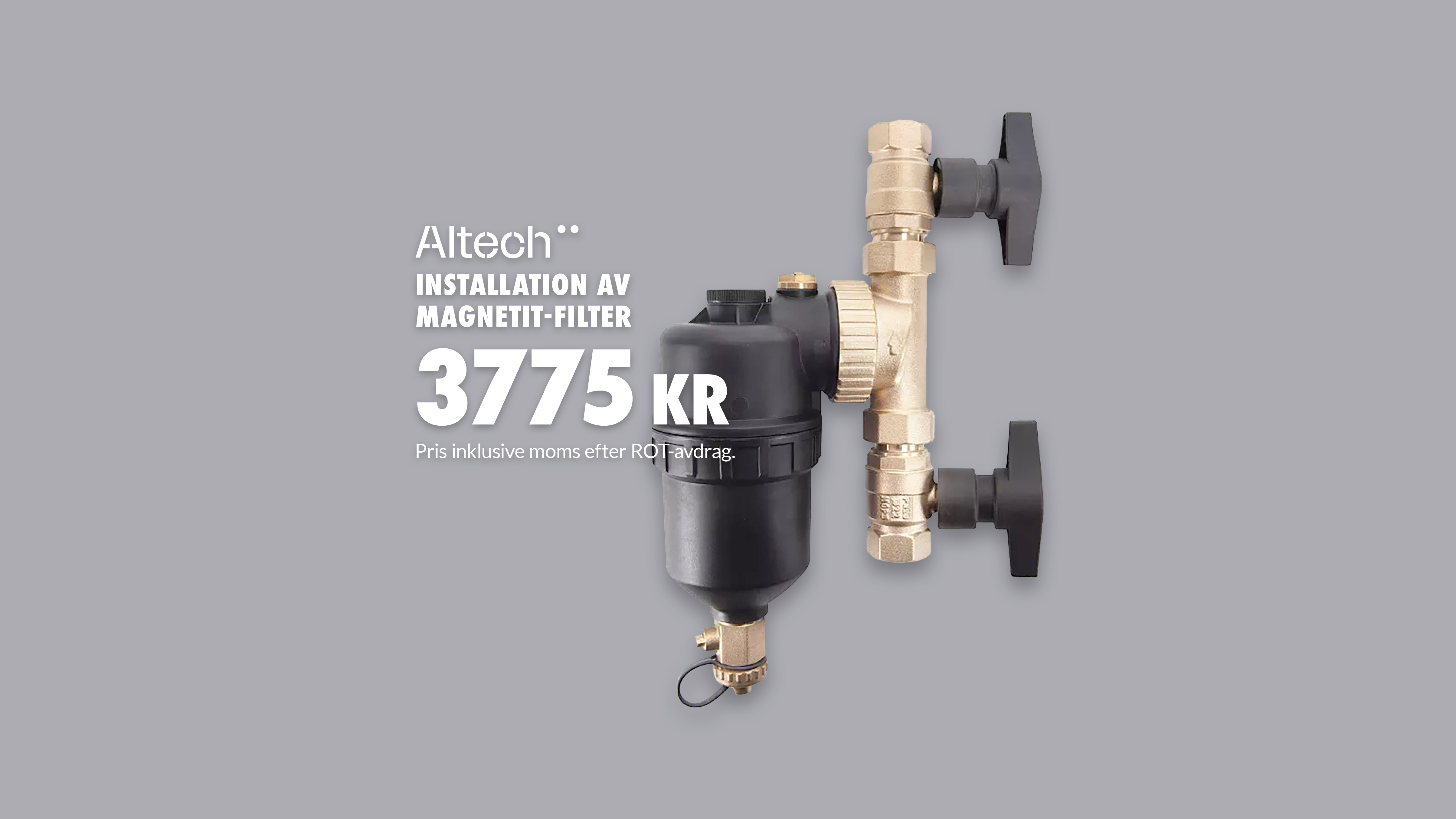 Installation av magnetitfilter till fast pris i Kristianstad