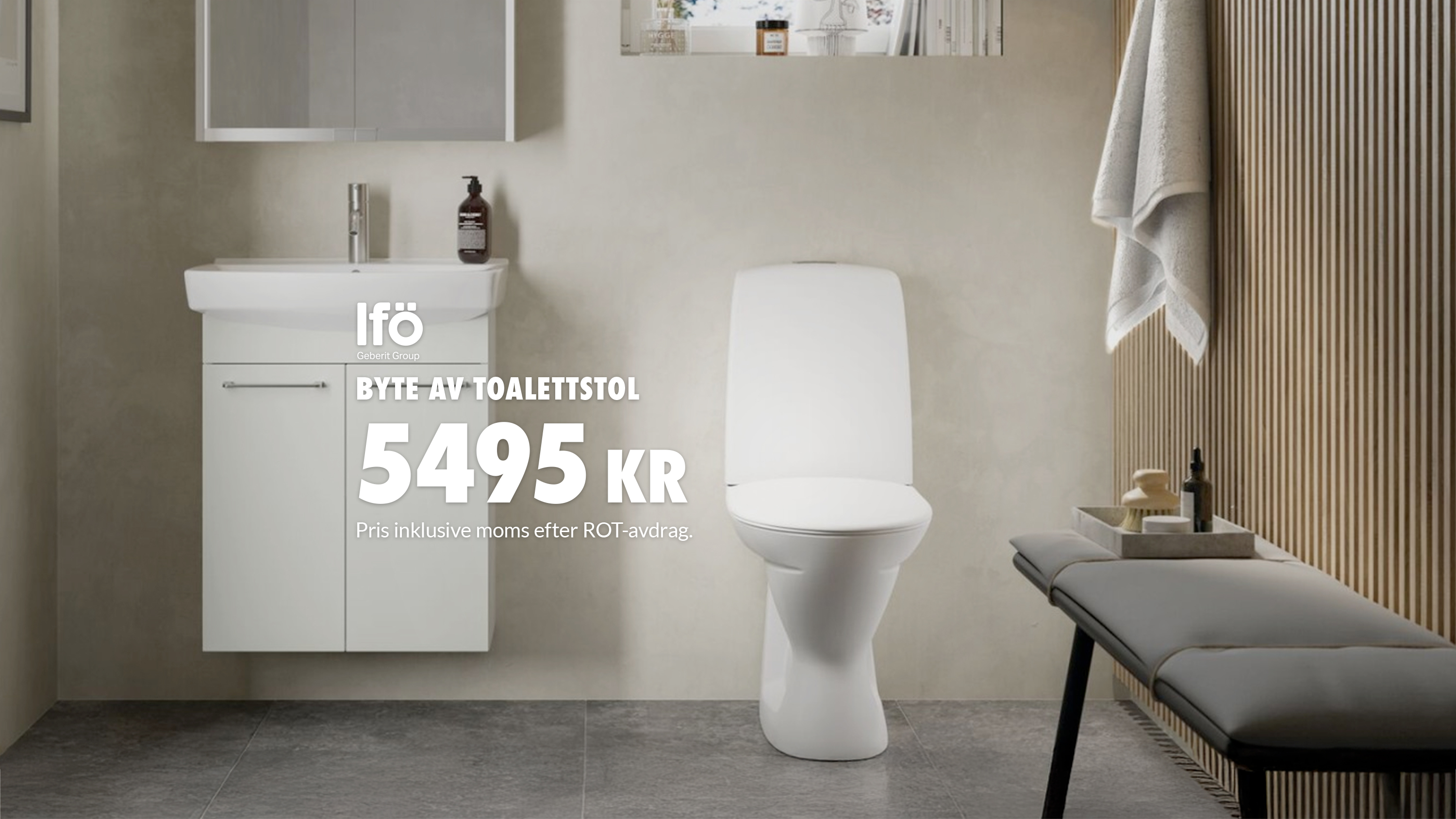 Byte och installation av toalettstol till fast pris i Kristianstad