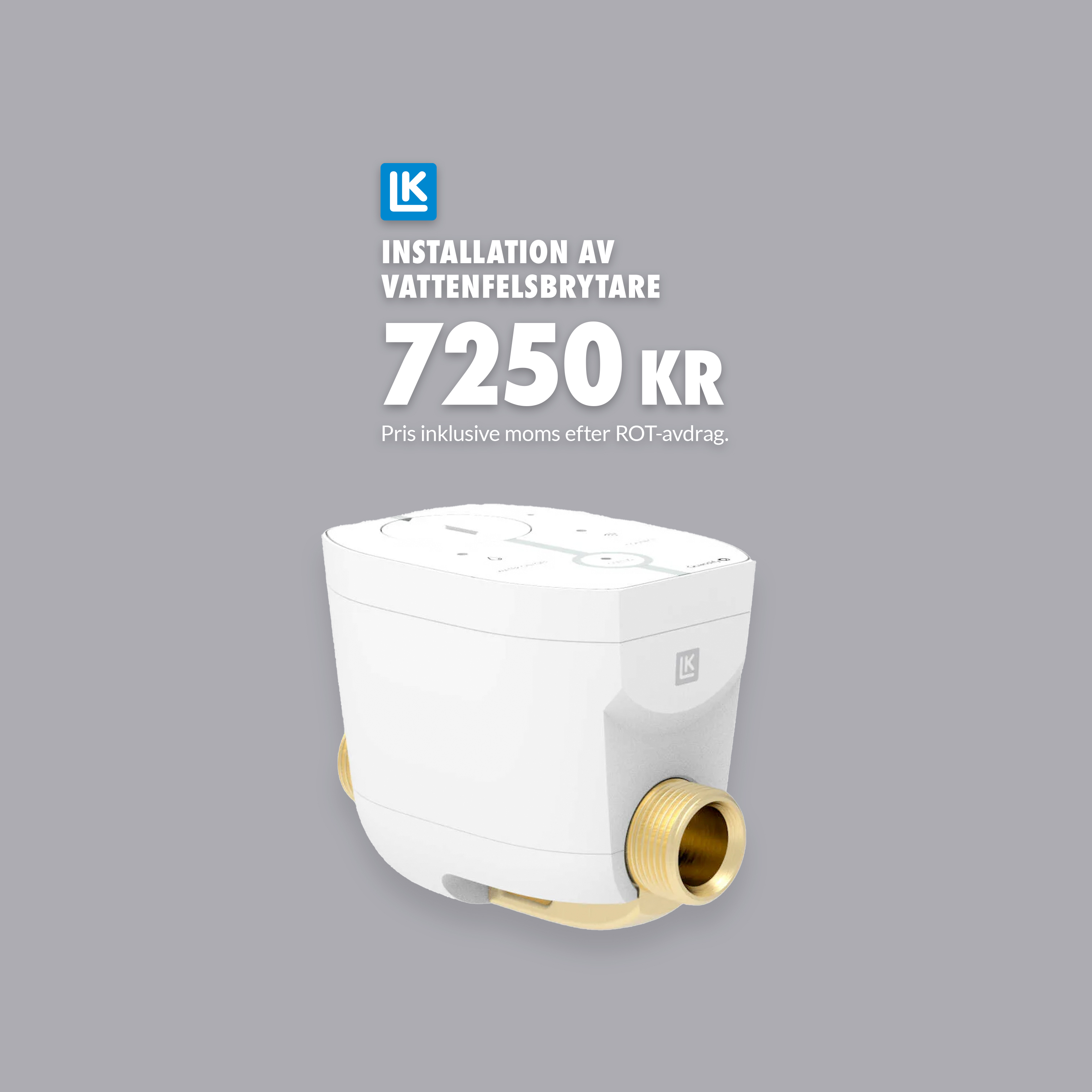 Installation av vattenfelsbrytare från LK i Kristianstad