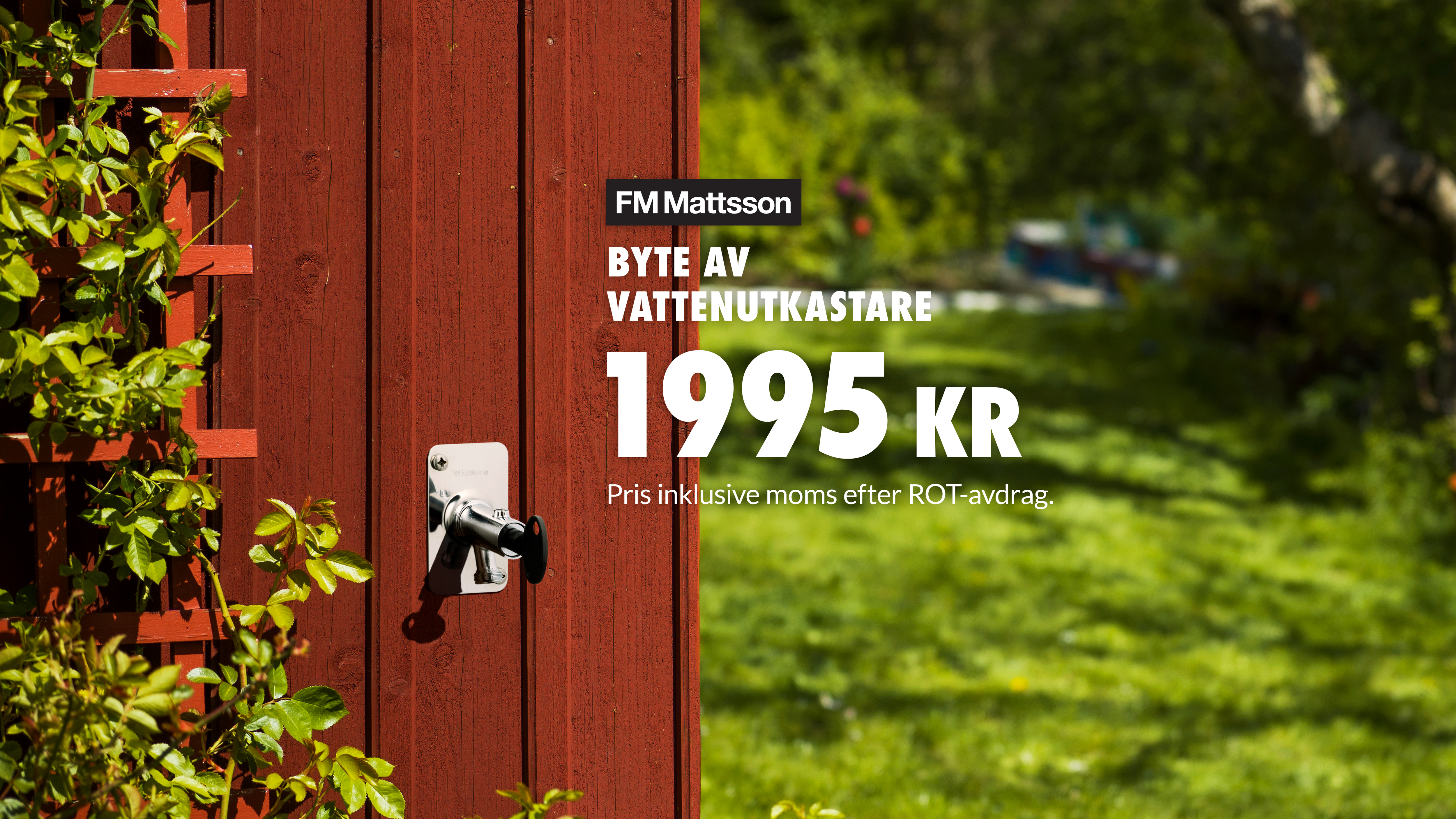 Byte och installation av vattenutkastare till fast pris i Kristianstad