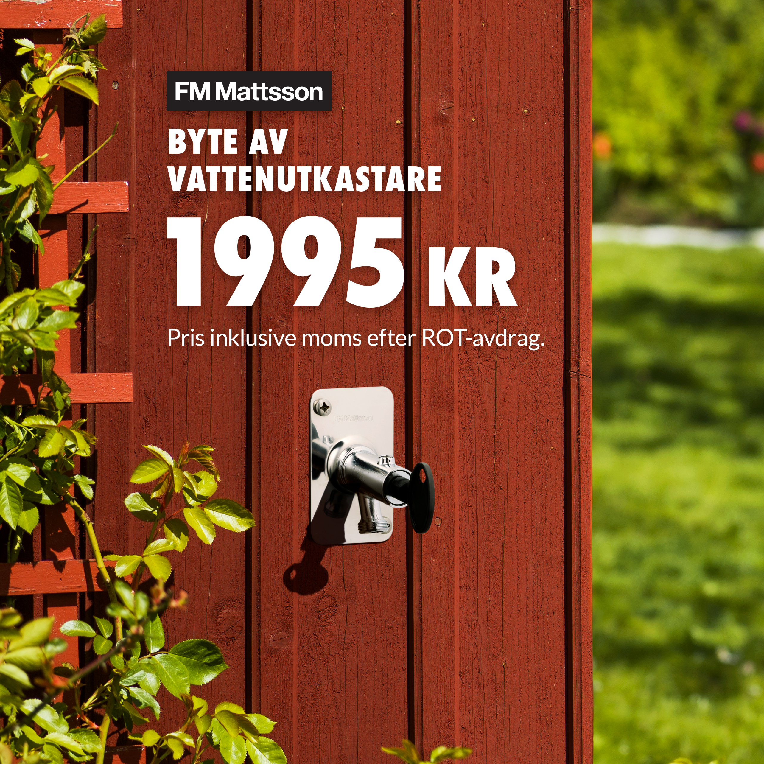 Byte och installation av vattenutkastare till fast pris i Kristianstad