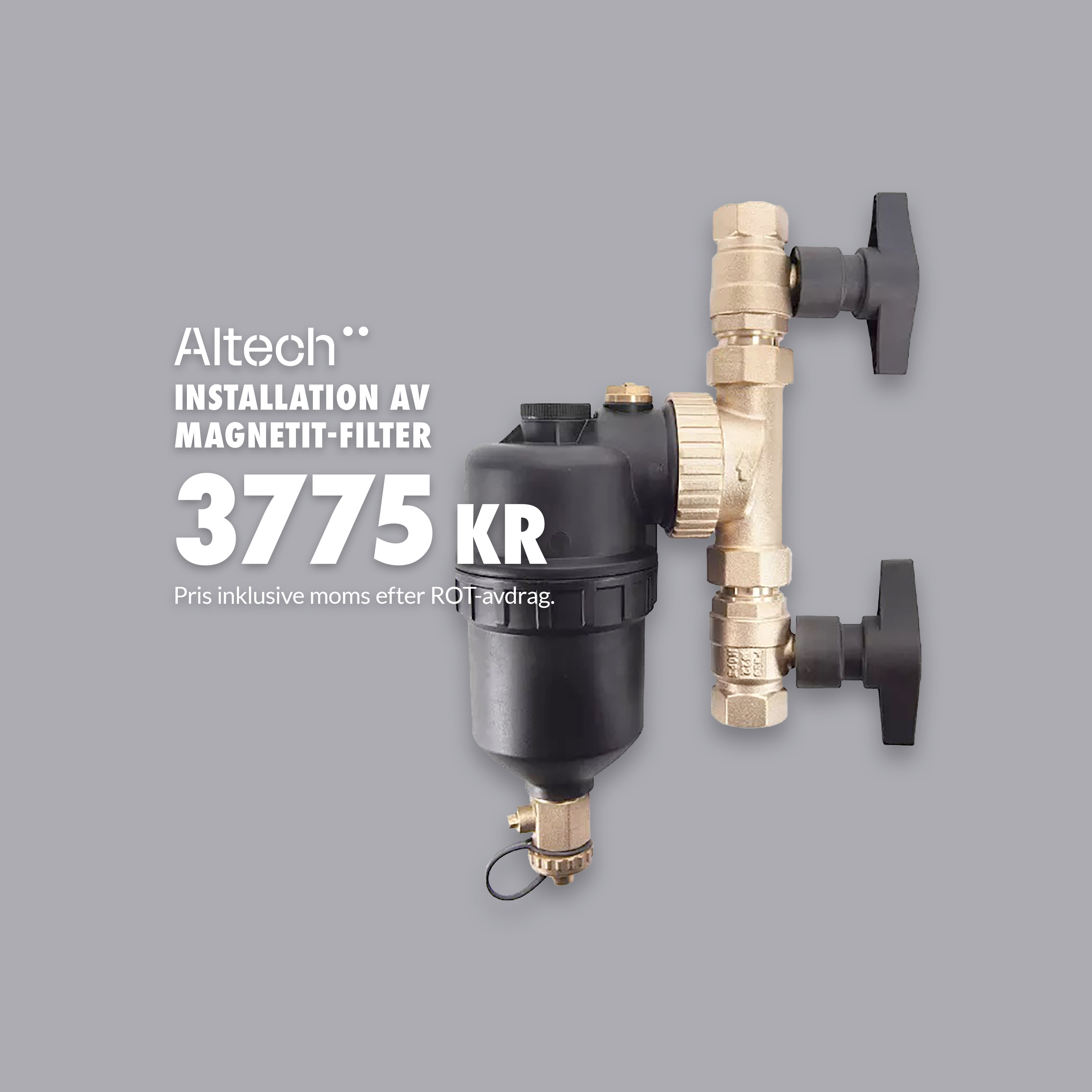 Installation av magnetitfilter till fast pris i Kristianstad